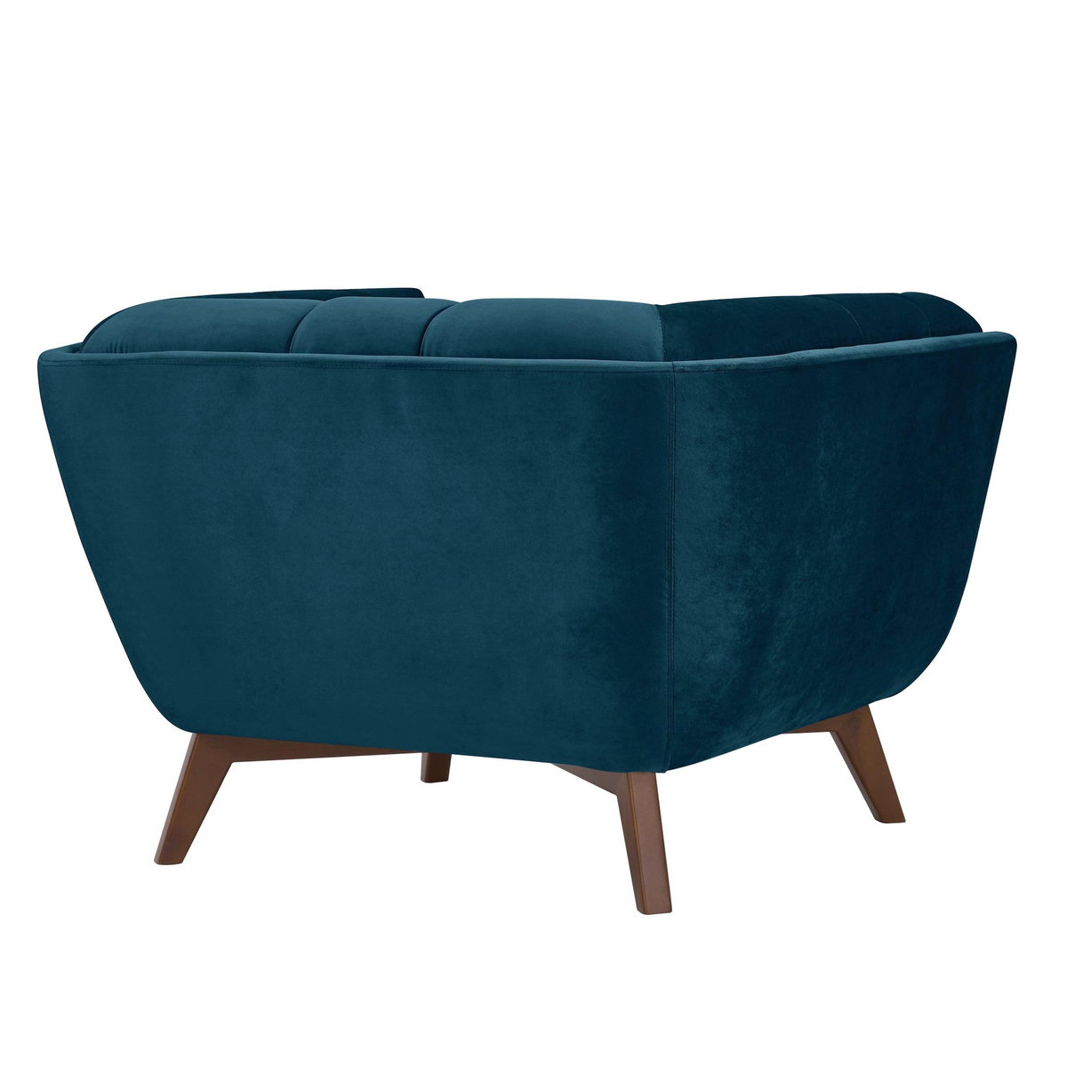 Rendez vous déco Fauteuil en velours bleu foncé-Mona