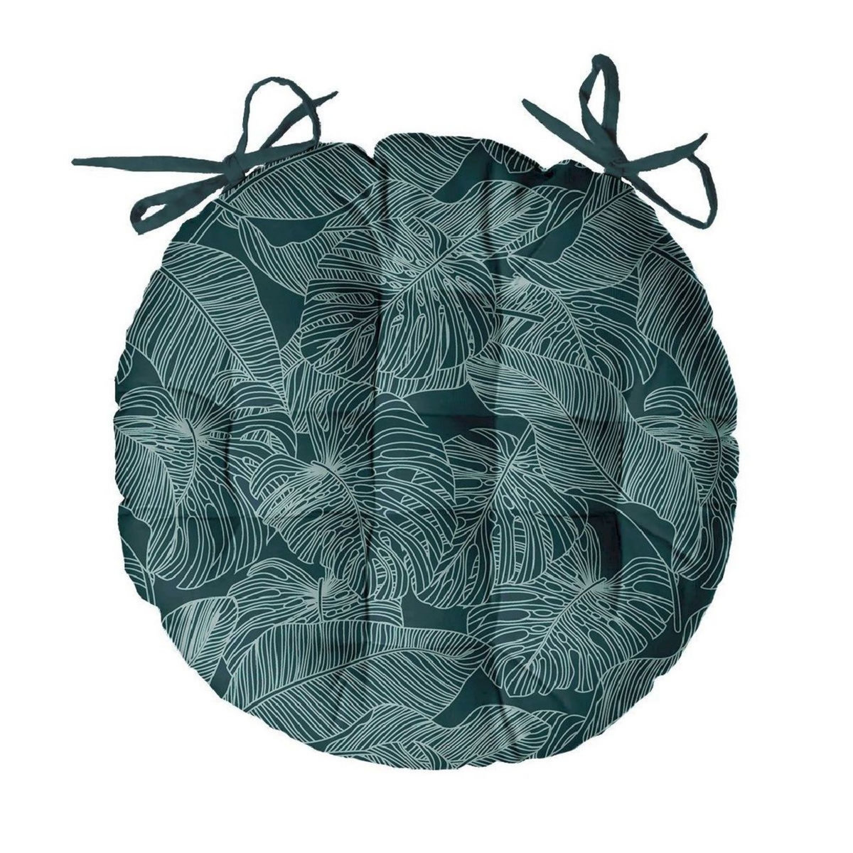 TODAY Galette de chaise matelassée en coton fantaisie avec nouettes KALI