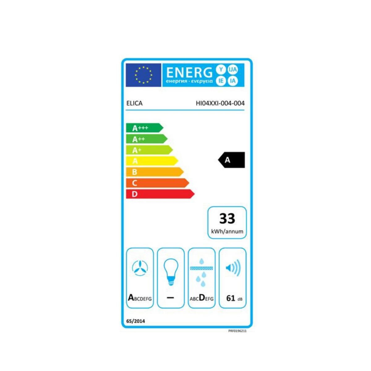 ELICA Table de cuisson aspirante induction 60cm 4 feux 7400w noir - PRF0196211