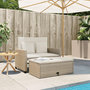 Voir la diapositive 3 : VIDAXL Canape de jardin avec coussins 2 places beige resine tressee