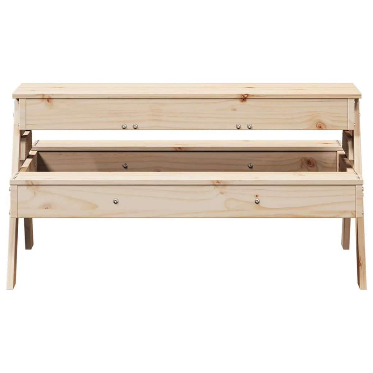 VIDAXL Table de pique-nique avec bac a sable pour enfants pin massif