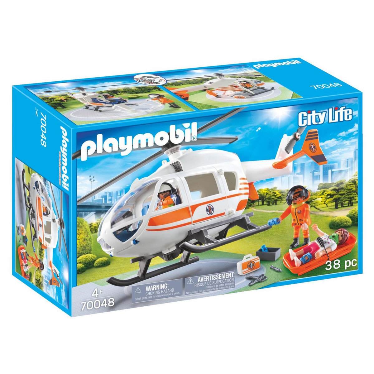 PLAYMOBIL 70048 - City Life - Hélicoptère de secours