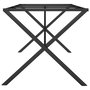 Voir la diapositive 5 : VIDAXL Pieds de table a manger cadre en X 160x80x73 cm acier
