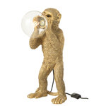 Paris Prix Lampe à Poser en Résine  Singe Crieur  46cm Or