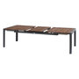 Voir la diapositive 5 : HESPERIDE Table de jardin extensible en aluminium et acacia 12 places PARADIZE - Noyer et graphite