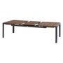 Voir la diapositive 5 : HESPERIDE Table de jardin extensible en aluminium et acacia 12 places PARADIZE - Noyer et graphite