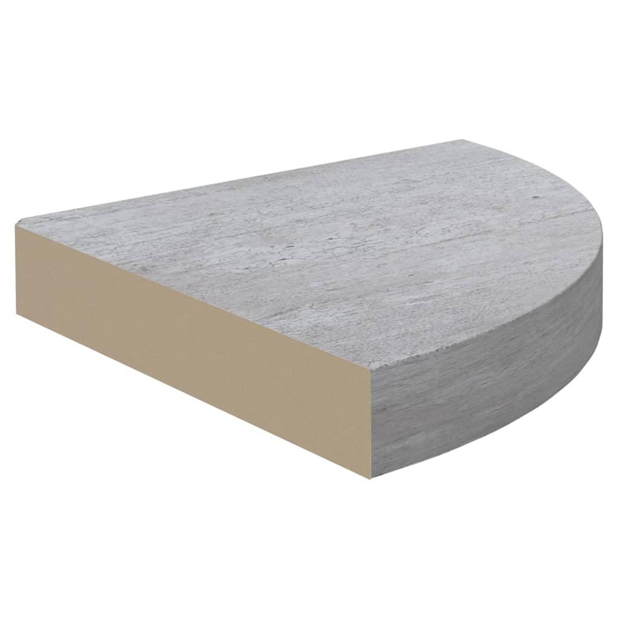 Voir la diapositive 4 : VIDAXL Etagere d'angle murale Gris beton 35x35x3,8 cm MDF