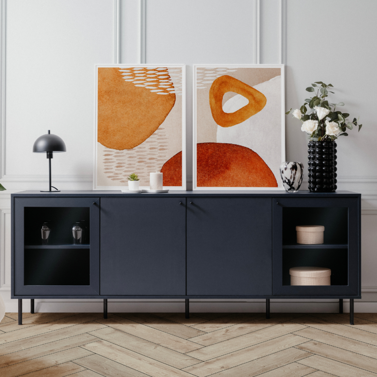 CONCEPT USINE Buffet bas avec rangements 180 cm LANZAROTE