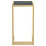 Voir la diapositive 3 : VIDAXL Table d appoint ordinateur Marbre noir 50x35x65 cm Verre trempé