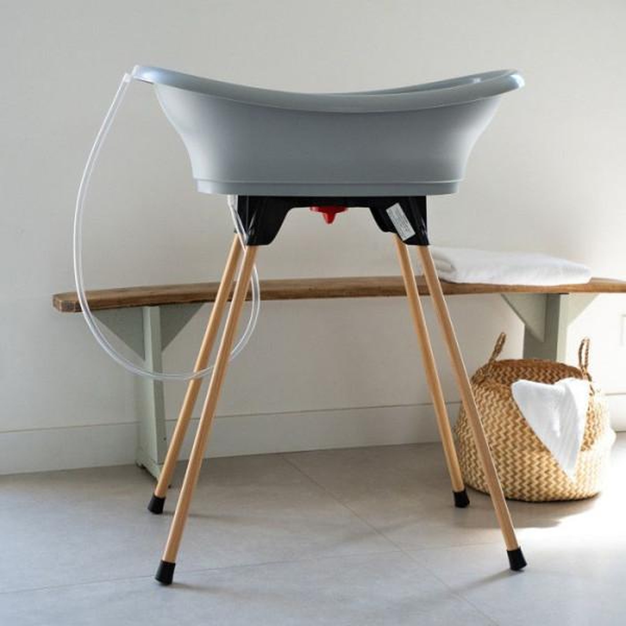 Voir la diapositive 2 : THERMOBABY Kit baignoire VASCO Fleur Bleue - 3 en 1 - 800*500*270 - Bleu - THERMOBABY
