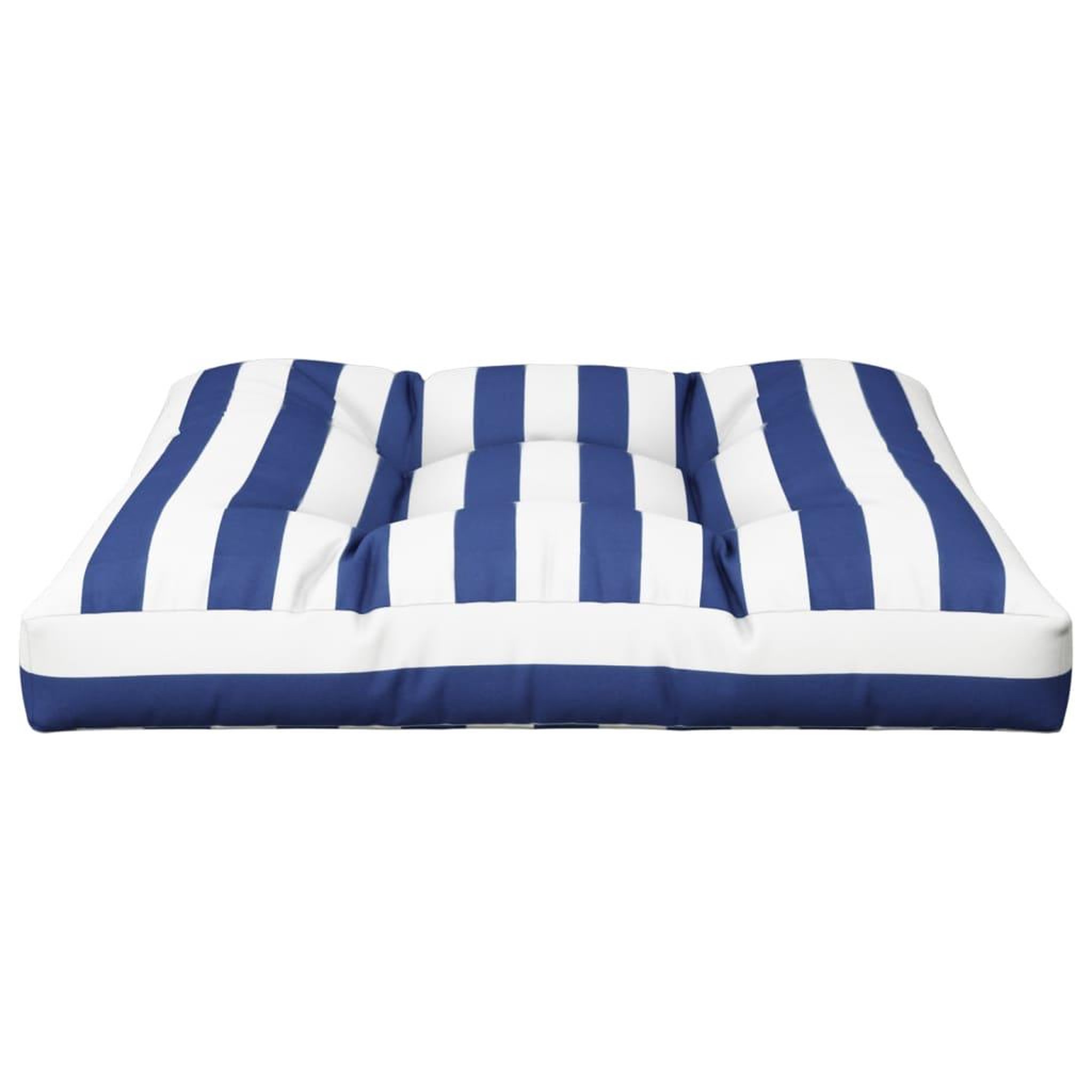 Voir la diapositive 5 : VIDAXL Coussin de palette rayures bleues et blanches 70x70x12 cm tissu