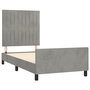 Voir la diapositive 4 : VIDAXL Cadre de lit sans matelas gris clair 80x200 cm velours