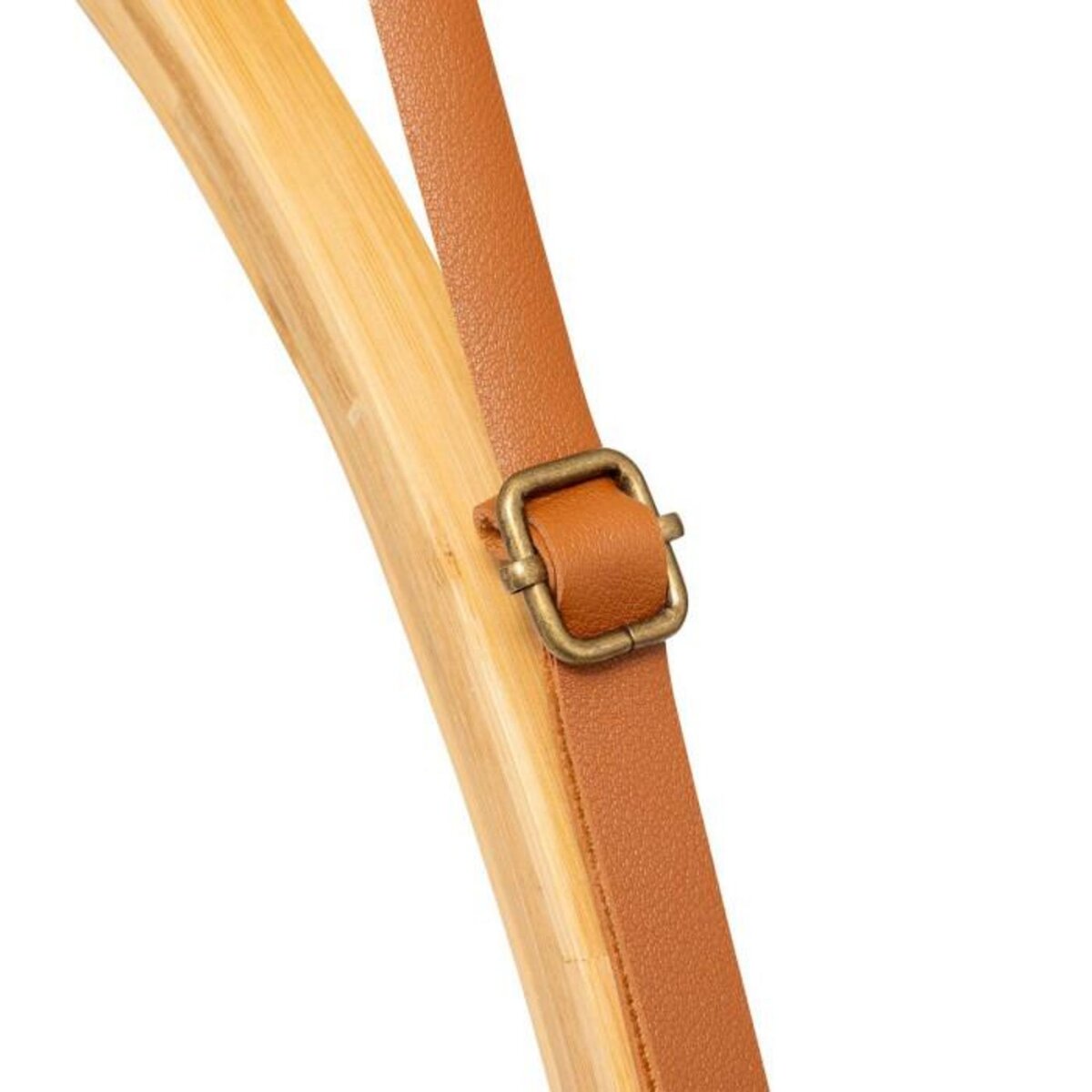 FIVE Miroir Mural Rond à Suspendre  Bambou  50cm Naturel