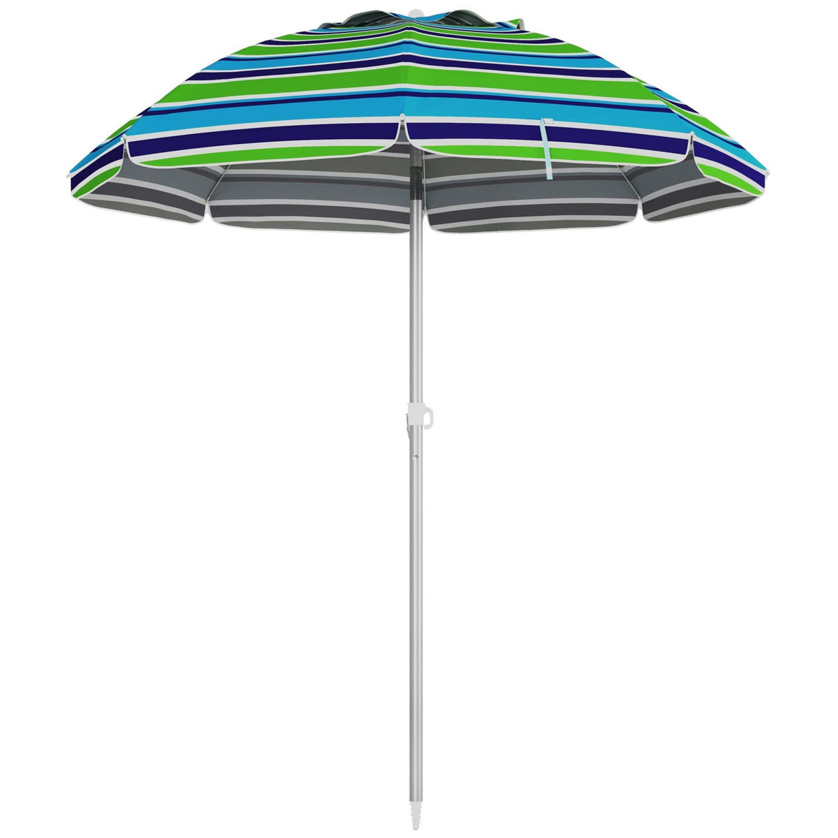 OUTSUNNY Parasol inclinable réglable de plage protection UV40+ Ø178 cm sac transport inclus