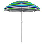 OUTSUNNY Parasol inclinable réglable de plage protection UV40+ Ø178 cm sac transport inclus