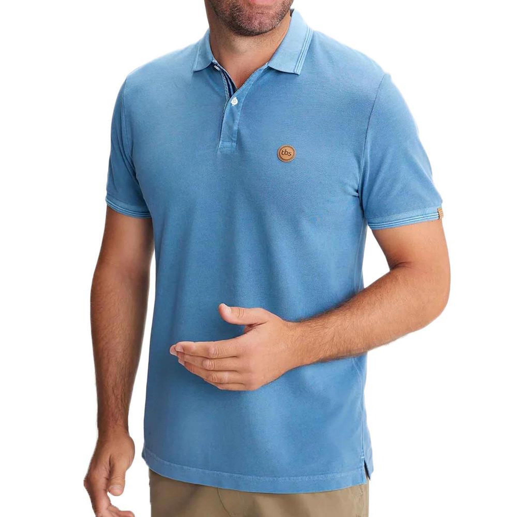 TBS Polo  Homme TBS Jairo. Coloris disponibles : Bleu