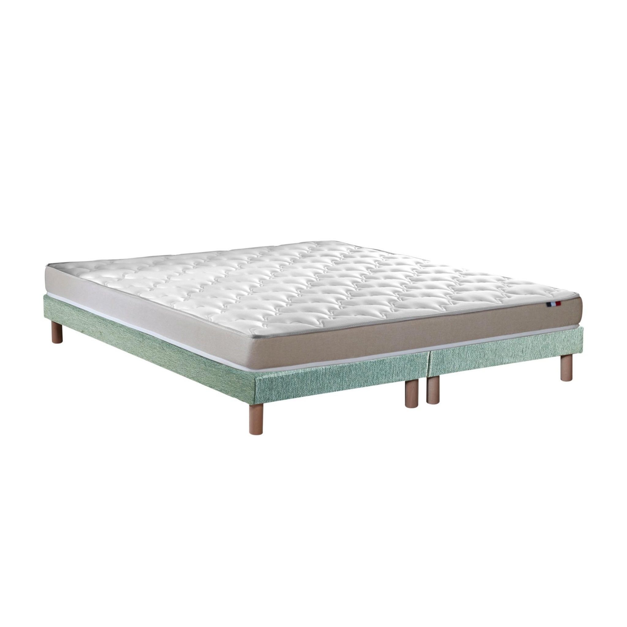 Voir la diapositive 5 : IDLITERIE Ensemble Matelas accueil Latex 3 zones INITIAL - Bi Confort Mousse & Latex + Sommier - Made in France