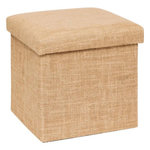 FIVE Pouf Coffre Pliant  Toile de Jute  31cm Naturel