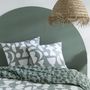 Voir la diapositive 3 : FUTURE HOME Parure de lit 2 personnes en coton 57 fils imprimé vert