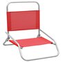 Voir la diapositive 2 : VIDAXL Chaises de plage pliables lot de 2 Rouge Tissu