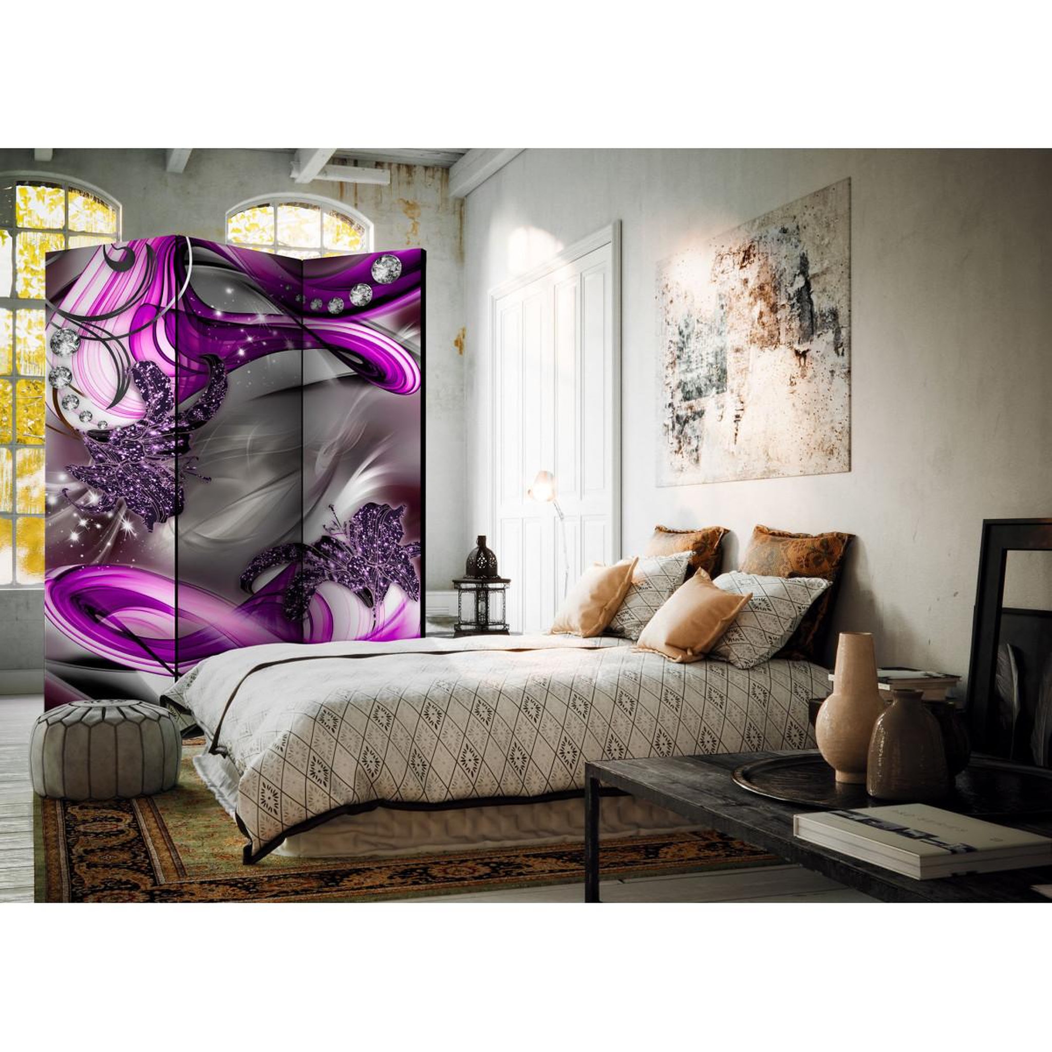 Voir la diapositive 2 : Paris Prix Paravent 3 volets  sounds of senses  135x172cm