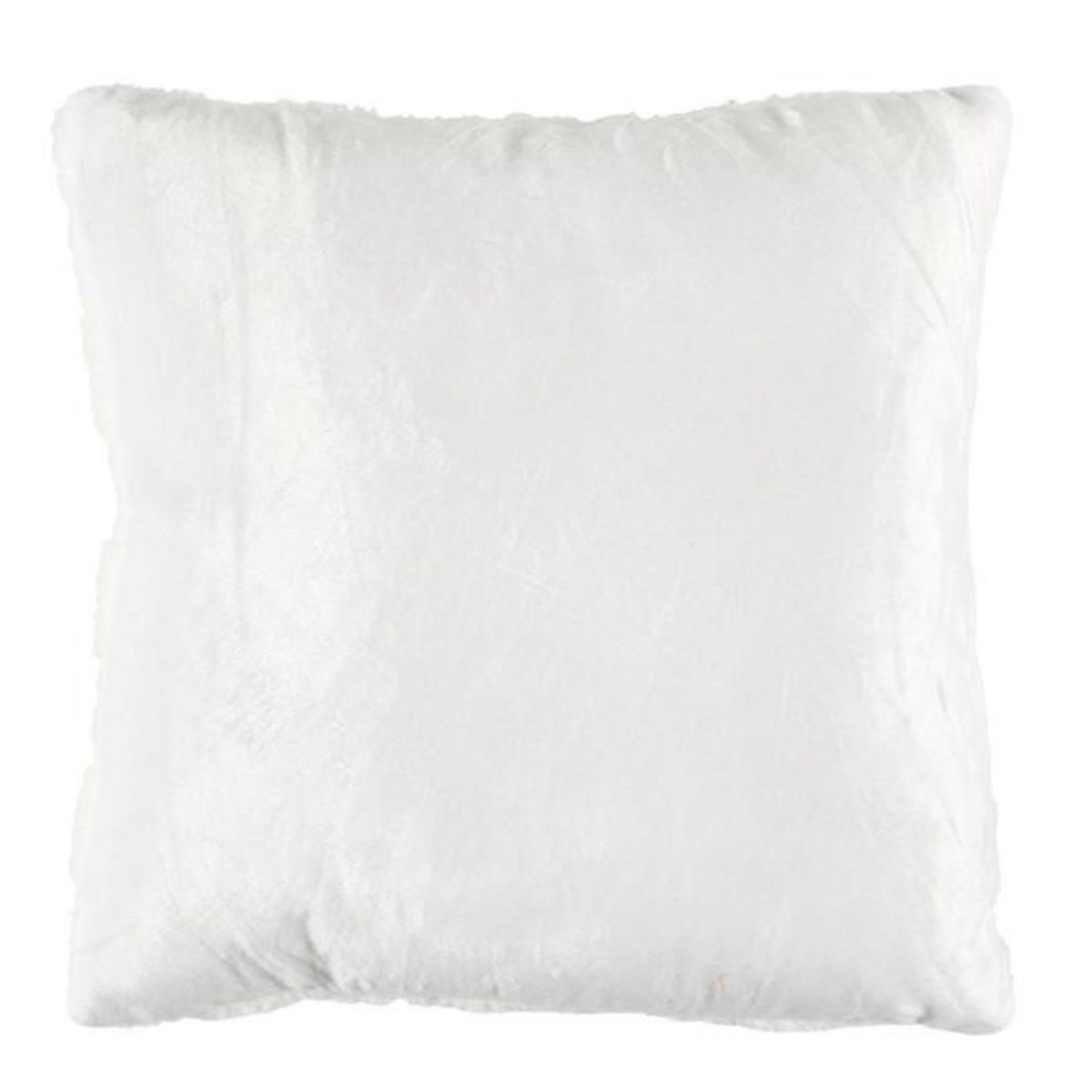Paris Prix Coussin Déco en Flanelle  Damier  40x40cm Blanc
