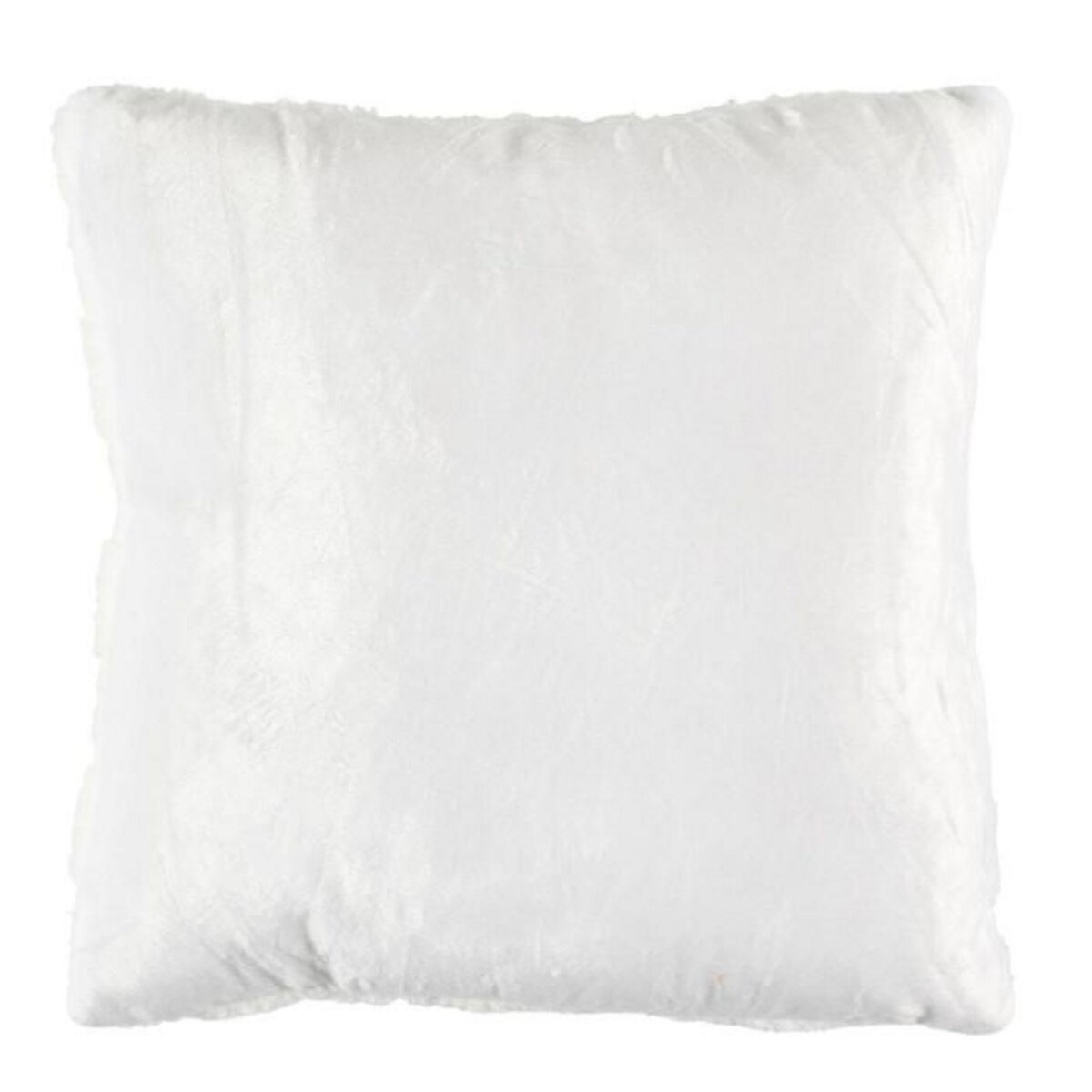 Paris Prix Coussin Déco en Flanelle  Damier  40x40cm Blanc