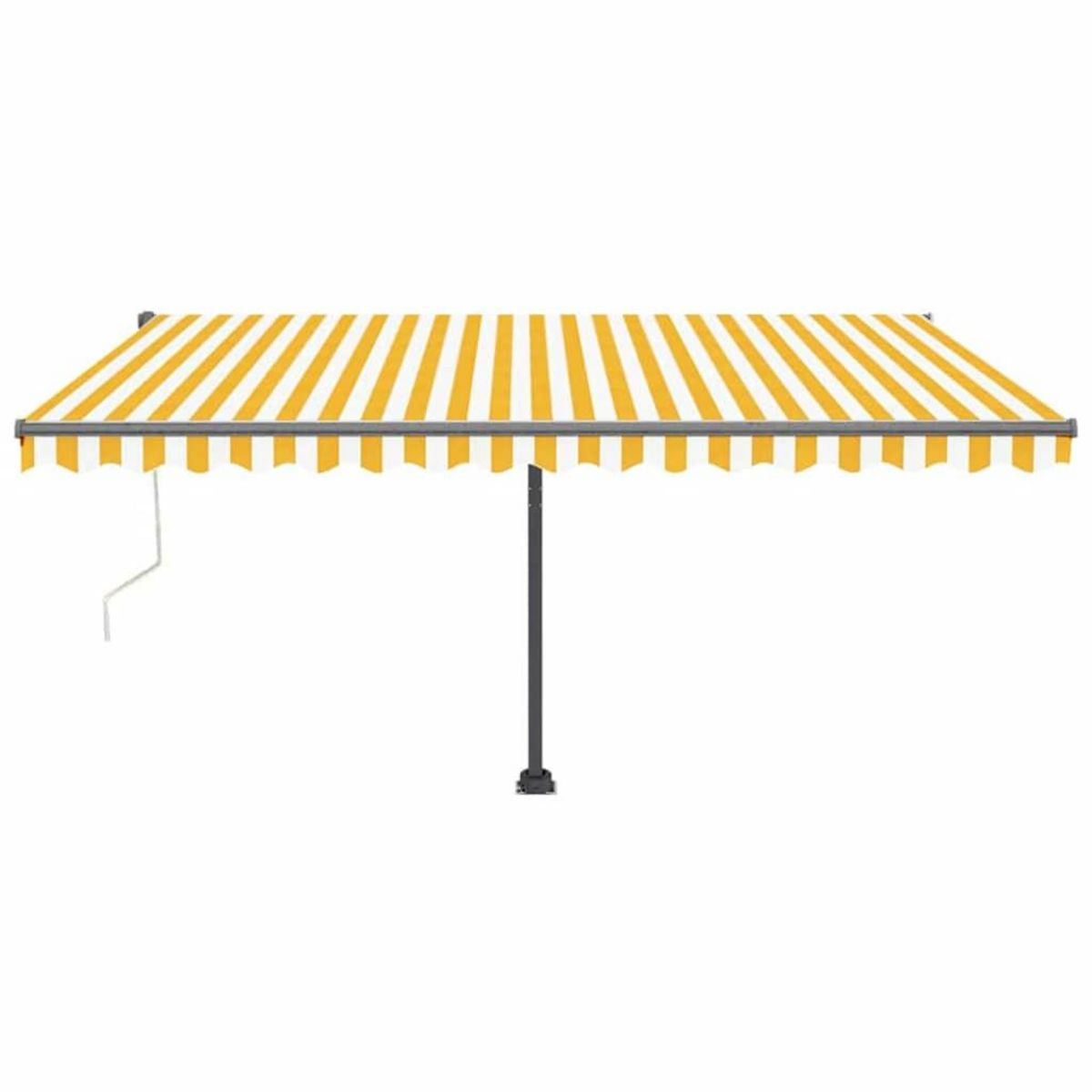 VIDAXL Auvent automatique sur pied 400x300 cm Jaune et blanc