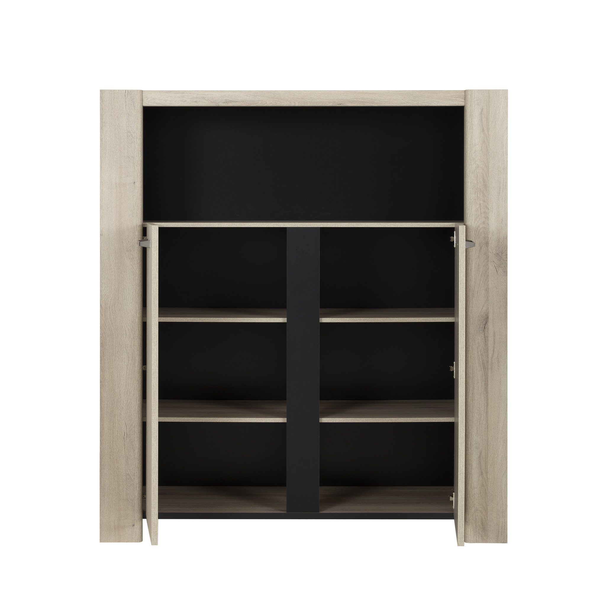 Voir la diapositive 5 : Vaisselier 2 portes  L114xH172xP49cm ROBIN