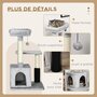 Voir la diapositive 5 : PAWHUT Arbre à chat griffoirs sisal naturel et massant grande niche plateforme panier jeu boule suspendue peluche gris