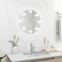 Voir la diapositive 3 : VIDAXL Miroir mural avec lampes LED Rond Verre