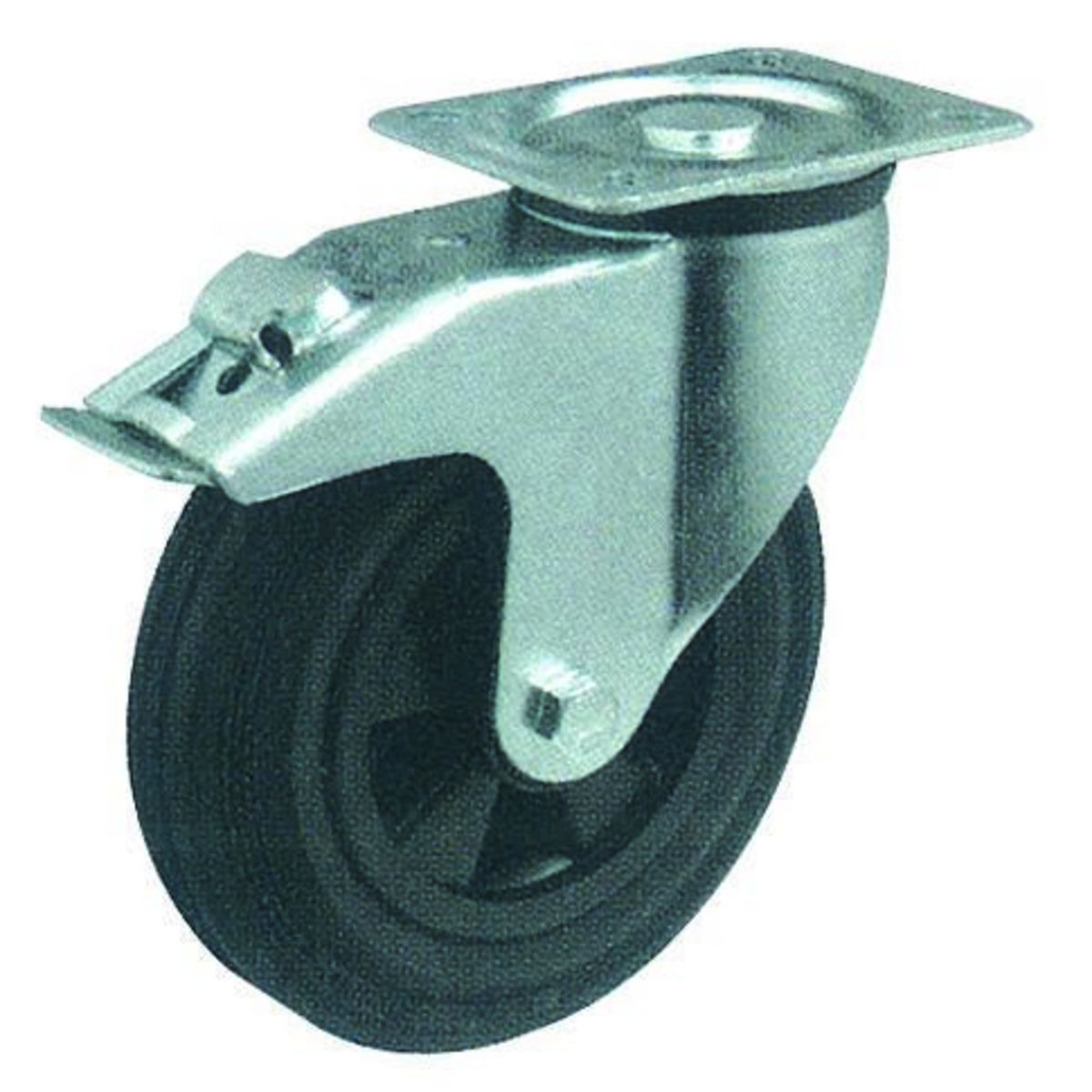 OUTIFRANCE Roulettes pivotantes en caoutchoux avec frein