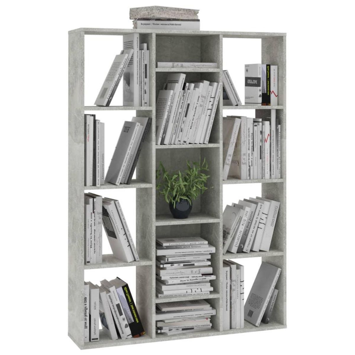 VIDAXL Separateur de piece/Bibliotheque Gris beton Bois d'ingenierie
