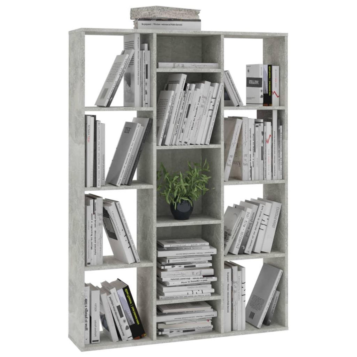 VIDAXL Separateur de piece/Bibliotheque Gris beton Bois d'ingenierie