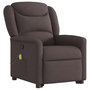 Voir la diapositive 4 : VIDAXL Fauteuil inclinable de massage Marron fonce Tissu