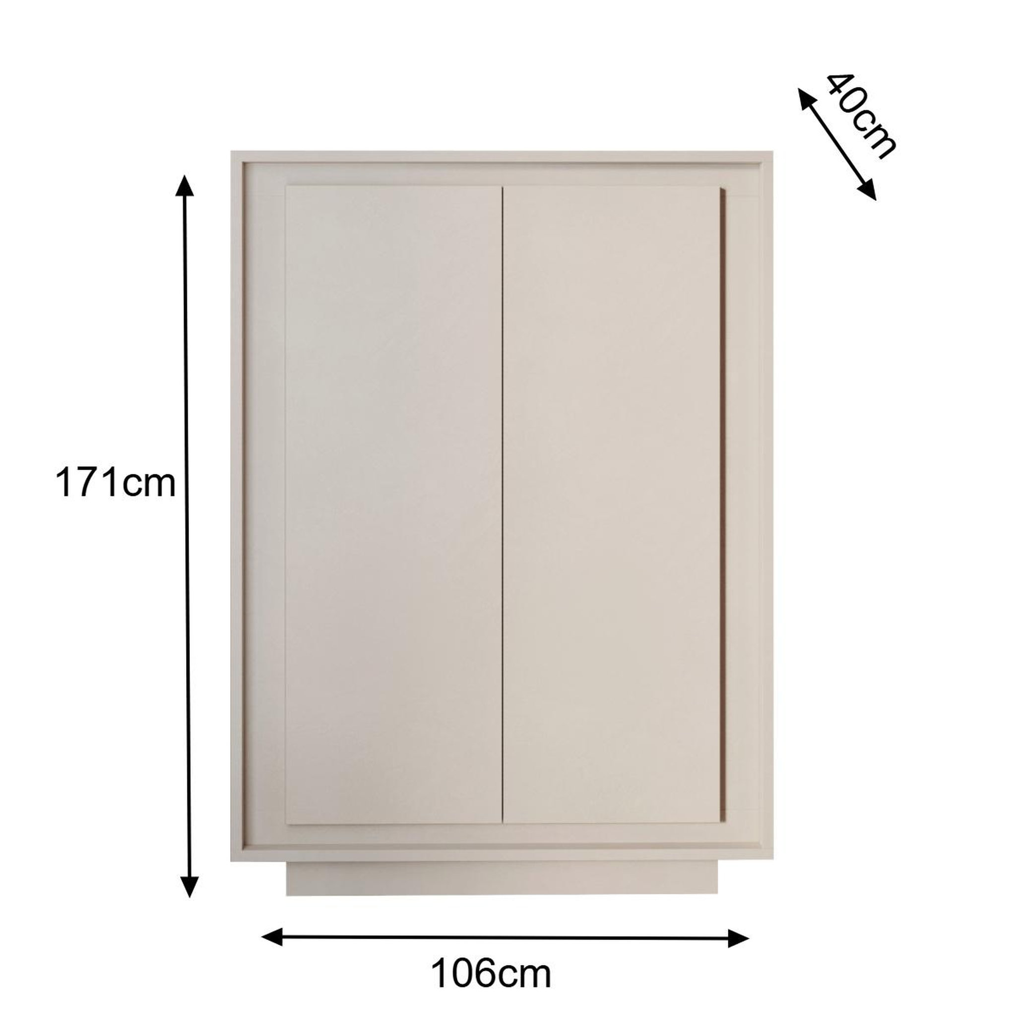 Voir la diapositive 6 : JLC KREATION Argentier-bar 2 portes chic et design coloris beige yori