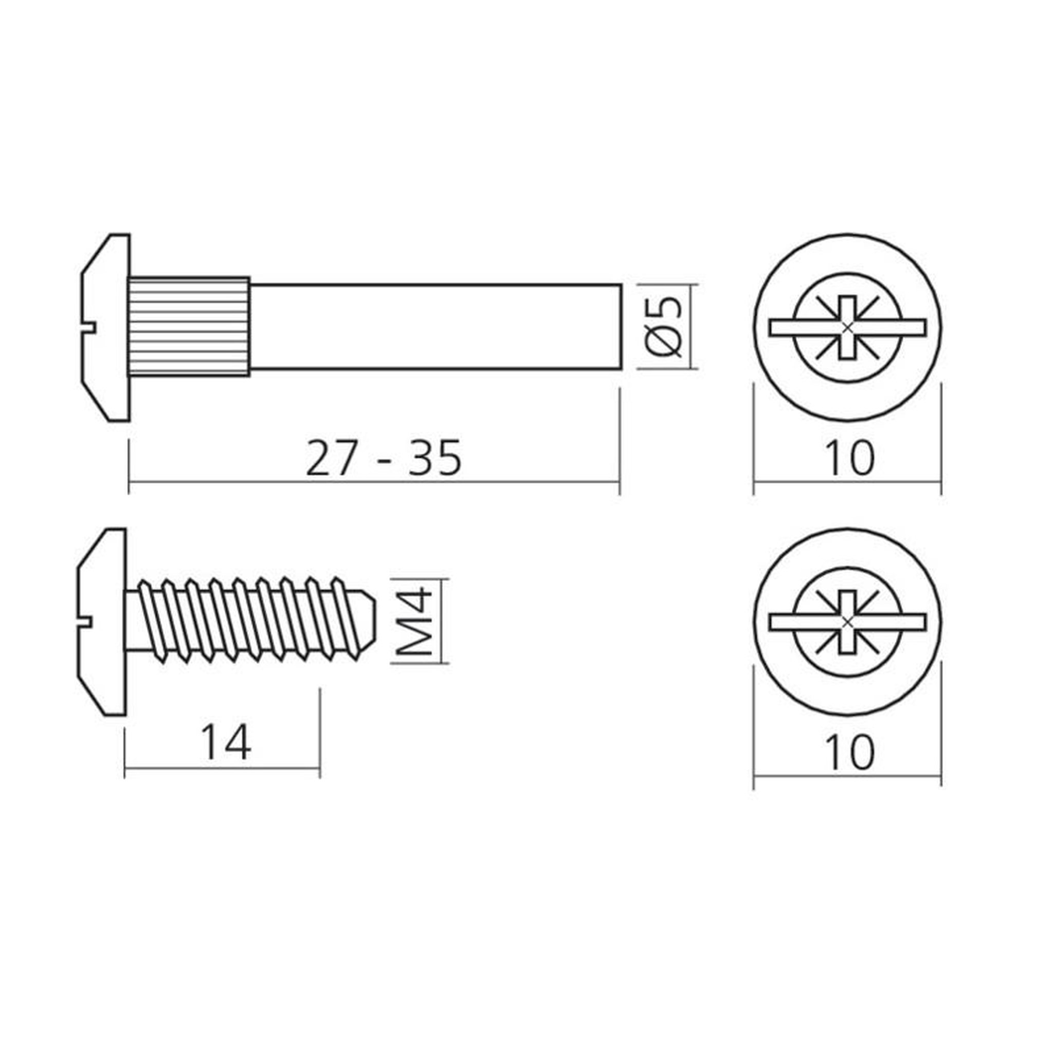 Voir la diapositive 2 : LMC Vis relieuse M4 nickelée pour serrage de 37 à 47mm boîte de 50 LMC GROUP VIS56535NI