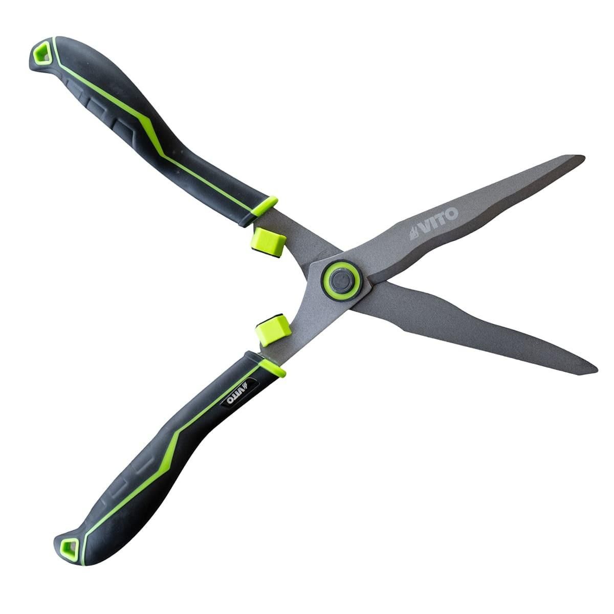 VITO Cisaille de jardin à poignées incurvées Lame 22.5 cm Acier Carbone - Sécateur de Jardin Professionnel VITO