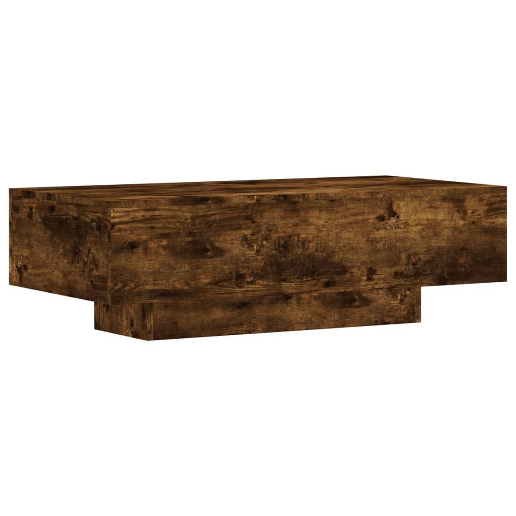 Voir la diapositive 2 : VIDAXL Table basse chene fume 100x49,5x31 cm bois d'ingenierie