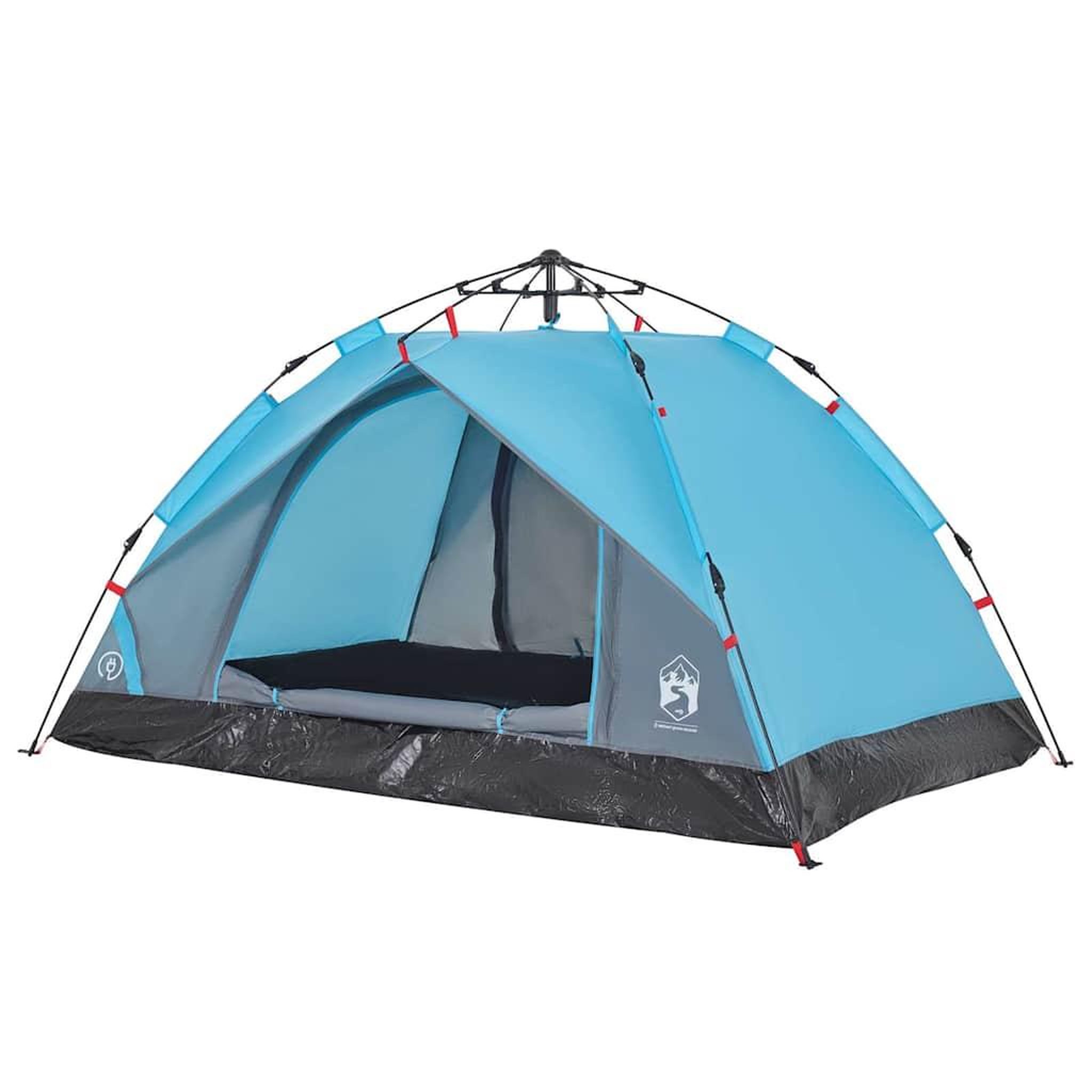 Voir la diapositive 4 : VIDAXL Tente de camping a dome 3 personnes bleu liberation rapide