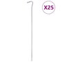 Voir la diapositive 1 : VIDAXL Piquets de tente 25 pcs 30 cm Ø7 mm acier galvanise