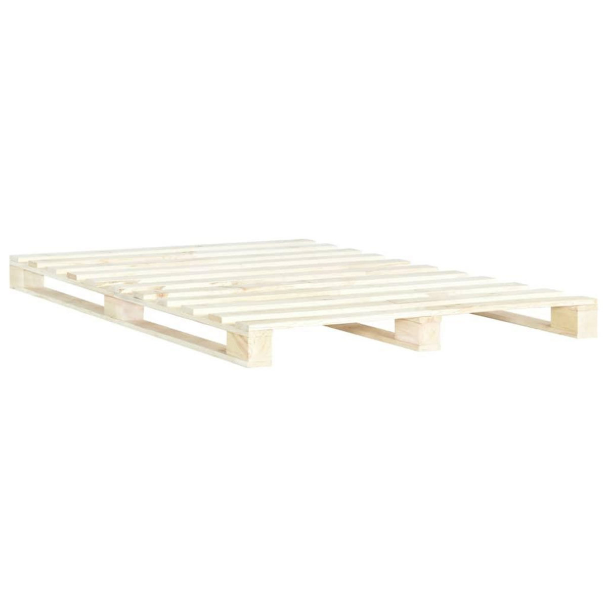 VIDAXL Cadre de lit de palette sans matelas 160x200 cm bois massif pin