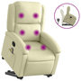Voir la diapositive 2 : VIDAXL Fauteuil inclinable de massage creme cuir veritable