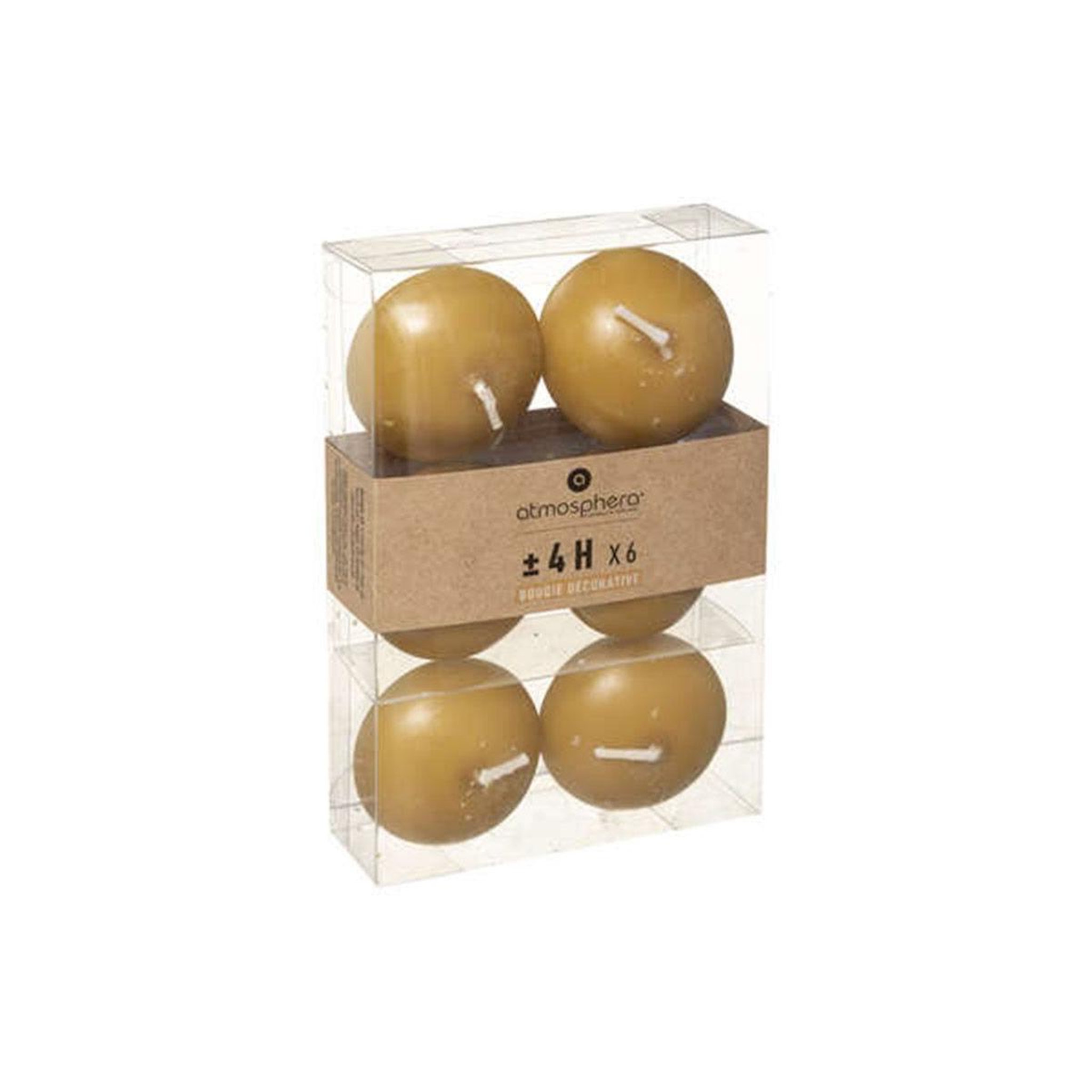 Voir la diapositive 1 : COMPTOIR DE LA BOUGIE Lot de 6 Bougies Flottantes  Basic  4,5cm Jaune