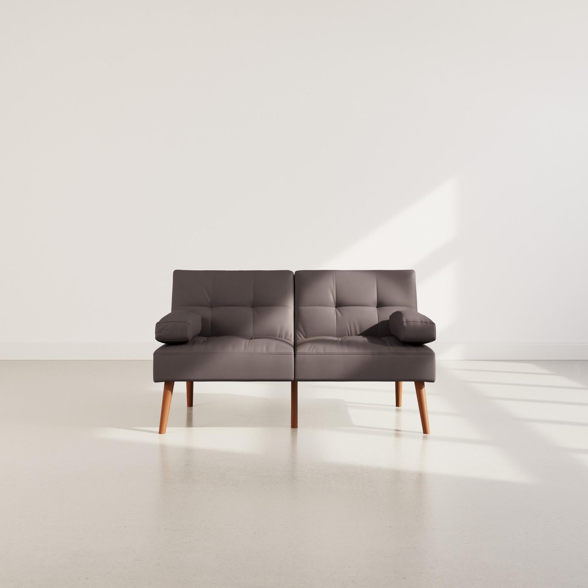 Voir la diapositive 5 : BEST MOBILIER Philae - canapé convertible clic-clac 2 places - en simili