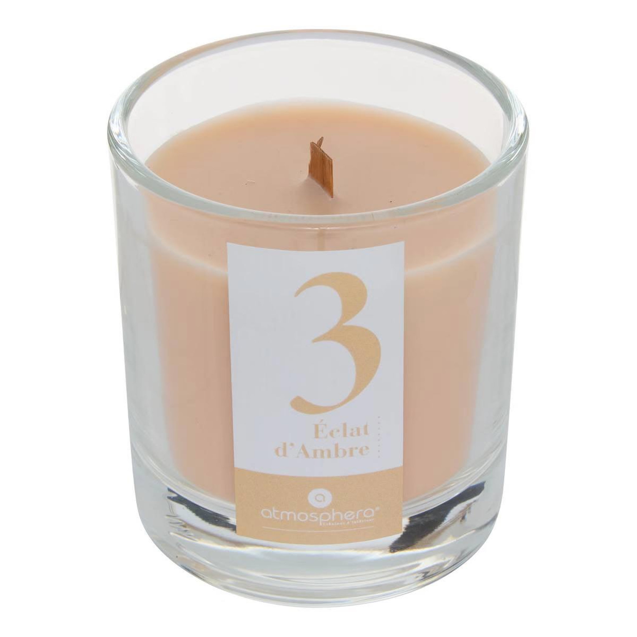 ATMOSPHERA Bougie parfumée en verre  numia  180g éclat d'ambre