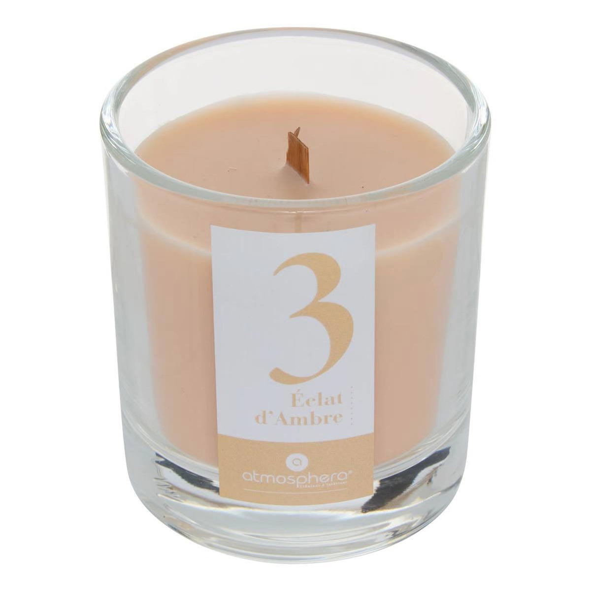 ATMOSPHERA Bougie Parfumée en Verre  Numia  180g Éclat d'Ambre