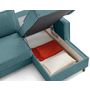 Voir la diapositive 3 : LISA DESIGN Jake - canapé d'angle droit 4 places convertible avec coffre en tissu velours relief