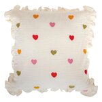 Atmosphera Kids Coussin Enfant Feston  Amour  40x40cm Beige