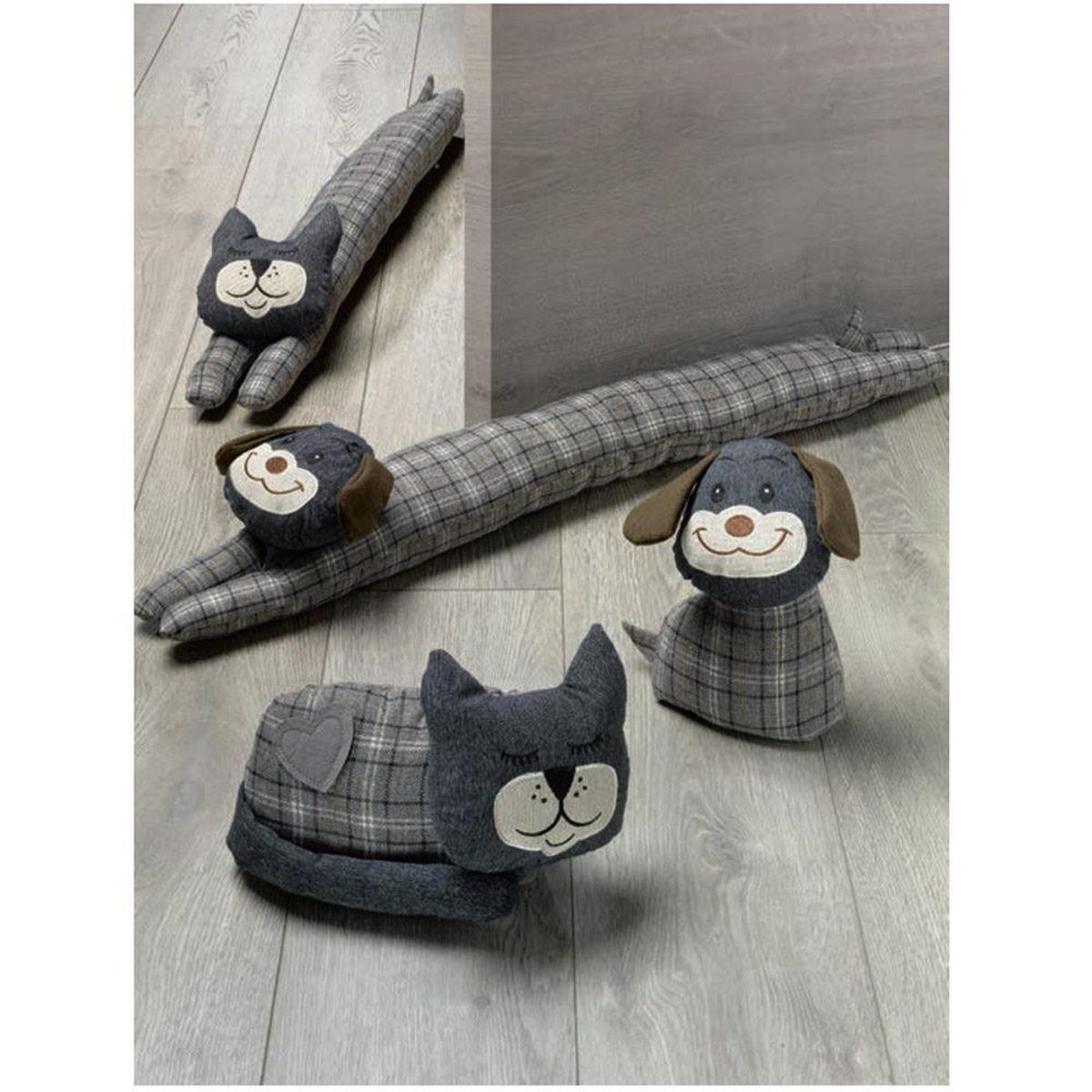 ATELIER DU COTON Bas de porte Scotty gris